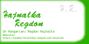 hajnalka regdon business card